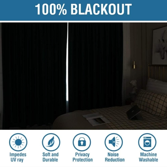 Brand new in package natural linen blackout curtains - Picture 3 of 8